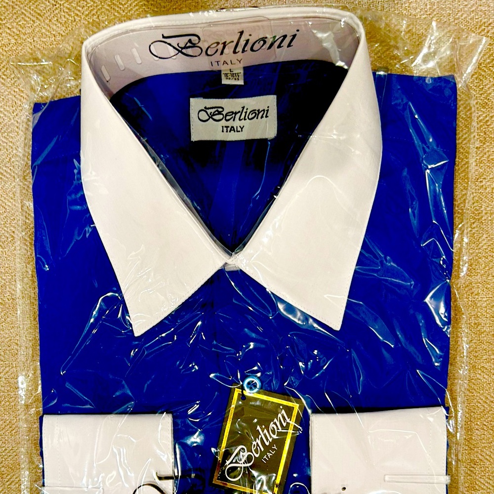 Brand New Berlioni Men’s Long Sleeve Dress Shirt